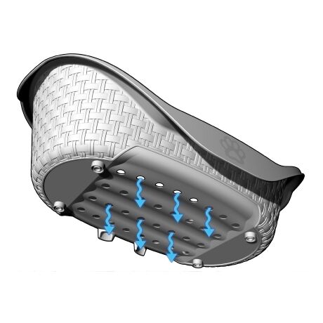 Κρεβάτι Σκύλου-Γάτας 60x44x21cm RATTAN με Σύστημα Αερισμού Καφέ BAMA Ιταλίας