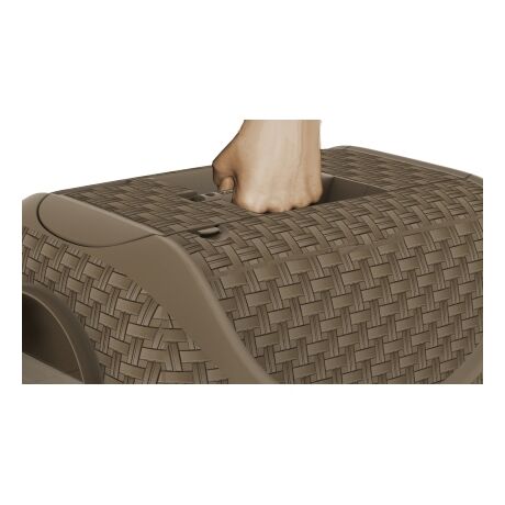 Τουαλέτα Γάτας Κλειστή 41.8x50.5x39.6cm RATTAN με Φίλτρο Ενεργού Άνθρακα Λευκό BAMA Ιταλίας