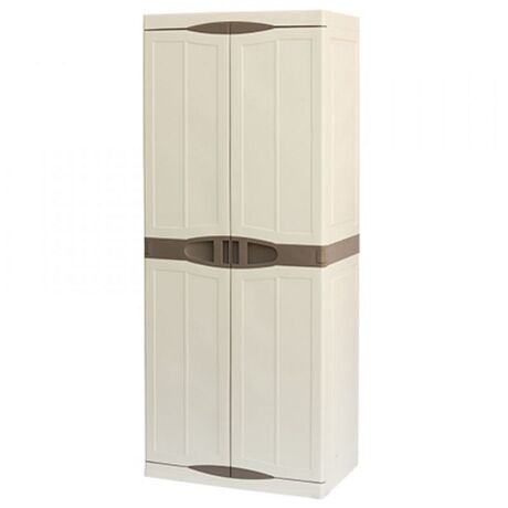 ARTPLAST Ιταλίας Πλαστική Ντουλάπα 22kg 70x46x180cm MASSIF 5 Χώρων 2φυλλη  Evolution Line Μπεζ/Καφέ