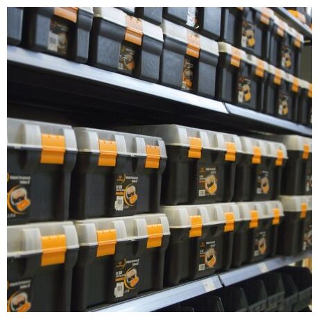 Βαλίτσα Μεταφοράς Δραπάνου - Εργαλειοθήκη Επαγγελματική Πλαστική 39x31x13.5cm με 2 ταμπακιέρες και Χειρολαβή 1.19kg Μαύρο-Πορτοκαλί Artplast Ιταλίας