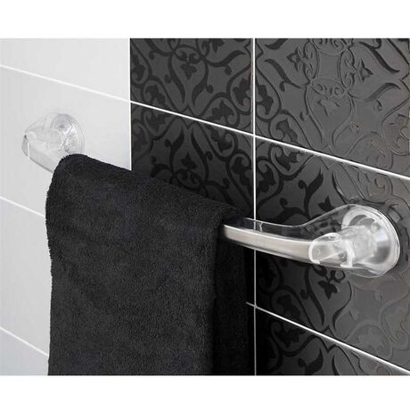 Πετσετοθήκη Μπάνιου 55x8.8x7.5cm Πλαστική Επιτοίχια με Βίδες Διάφανη BAMA Ιταλίας