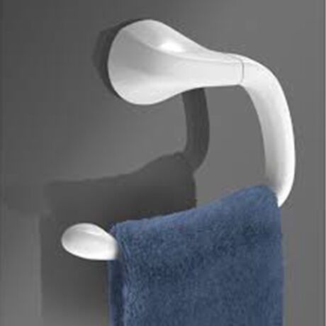 Πετσετοθήκη Μπάνιου 24.3x7.4x19.8cm Πλαστική Επιτοίχια με Βίδες Λευκή BAMA Ιταλίας