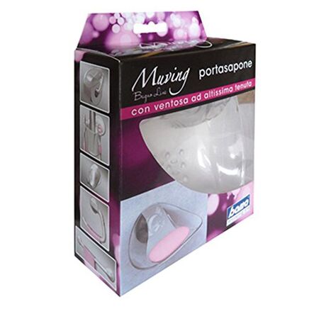 Σαπουνοθήκη Τοίχου 15.5x16x8.9cm Πλαστική με Βεντούζα και Σύστημα Κλειδώματος Διάφανη BAMA Ιταλίας