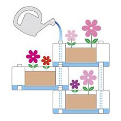 BAMA ITALY Σύνθεση από Ζαρντινιέρες - Σετ 5 τεμαχίων 59x23x27cm (x5) Πλαστική 75lt Λευκή