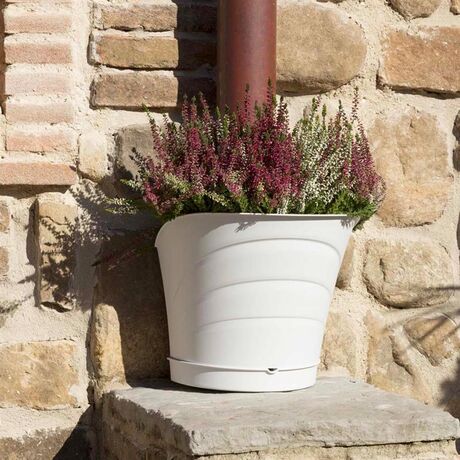 Γλάστρα Κρεμαστή για Κολώνες 35x39x30cm Πλαστική 10lt Λευκή TULIPANO BAMA Ιταλίας