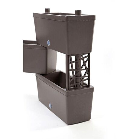 BAMA ITALY Σύνθεση από Ζαρντινιέρες - Σετ 5 τεμαχίων 59x23x27cm (x5) Πλαστική 75lt Ανθρακί