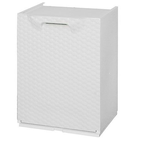 ARTPLAST Ιταλίας Κάδος Ανακύκλωσης Απορριμμάτων Κουζίνας 34x29x47cm 46lt Πλαστικός RATTAN Λευκό