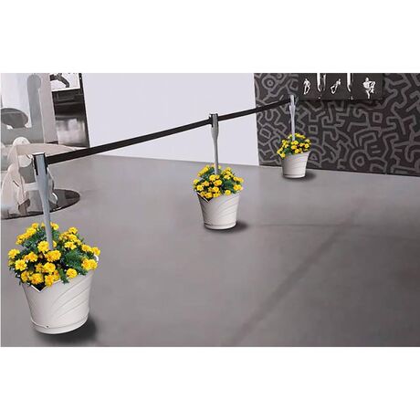 Γλάστρα Κρεμαστή για Κολώνες 35x39x30cm Πλαστική 10lt Λευκή TULIPANO BAMA Ιταλίας