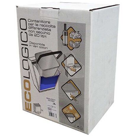 ARTPLAST Ιταλίας Κάδος Ανακύκλωσης Απορριμμάτων Κουζίνας 34x29x47cm 46+20lt Πλαστικός Μπλε