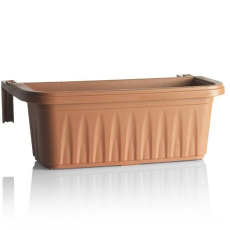 BAMA ITALY Ζαρντινιέρα Κρεμαστή 50x20x18.5cm 11lt με Ρυθμιζόμενους Βραχίονες και Σύστημα Αποστράγγισης 0.75kg Κεραμιδί RONDINE