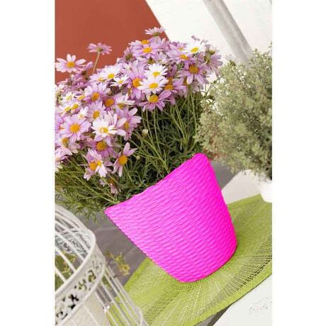 Κασπώ Στρογγυλό Πλαστικό με Σχέδιο Ψάθα Φούξια BAMA Ιταλίας