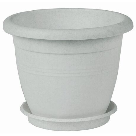 Πιάτο για Γλάστρες Στρογγυλές Λευκό Γρανίτη σε 10 Μεγέθη Ελλάδας