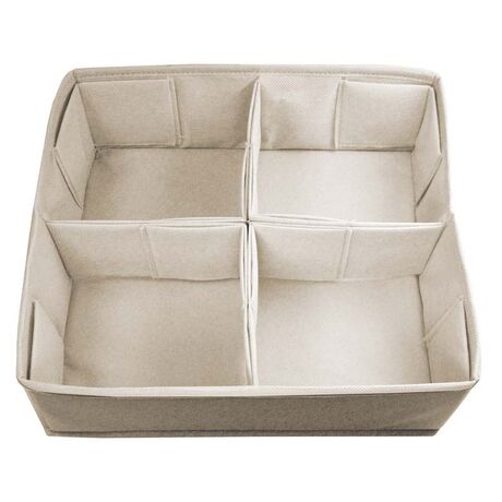 ORDINETT Ιταλίας Θήκη Οργάνωσης Συρταριού 30.5x30.5x10cm Πολυεστέρας 0.27kg DIVIDER MODULAR LINETTE Μπεζ