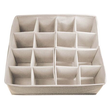 ORDINETT Ιταλίας Θήκη Οργάνωσης Συρταριού 30.5x30.5x10cm Πολυεστέρας 0.27kg DIVIDER MODULAR LINETTE Μπεζ