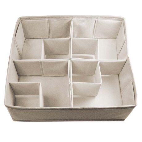 ORDINETT Ιταλίας Θήκη Οργάνωσης Συρταριού 30.5x30.5x10cm Πολυεστέρας 0.27kg DIVIDER MODULAR LINETTE Μπεζ
