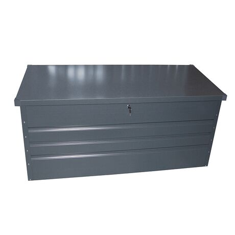 STEELEN Μπαούλο 132x61x62 Μεταλλικό Αποθήκευσης 400lt Γαλβανιζέ MaxB Γκρι