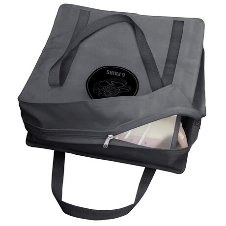 ORDINETT Ιταλίας Σάκος Ταξιδιών για Υποδήματα 36x36x17cm από Πολυεστέρα 22lt 6 PAIR SHOE BAG TRAVEL Γκρι Σκούρο