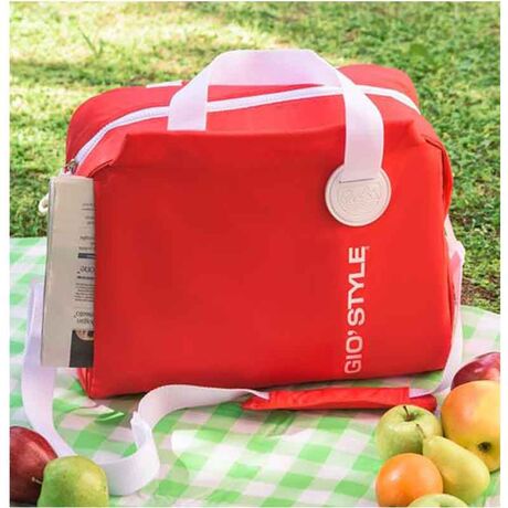 GIOSTYLE Ιταλίας Ισοθερμική Τσάντα 40.5x17x31.5cm Πάχος 6mm 20lt Πολυεστέρας 300D MAX Απόδοση 13 Ώρες Πιστοποιήσεις Azo FREE/REACH SORBETTO L Κόκκινη