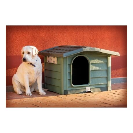 BAMA ITALY Σπίτι Σκύλου 110x94x77cm X LARGE με Ρυθμιζόμενη Οροφή και Αφαιρούμενο Πάτωμα 15kg Πράσινο BUNGALOW LARGE
