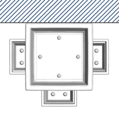 BAMA ITALY Γλάστρα Βαρέως Τύπου 50x50x87.5cm 78lt Γίγας 7.7kg Πλαστική Ανθρακί PIRAMIDE