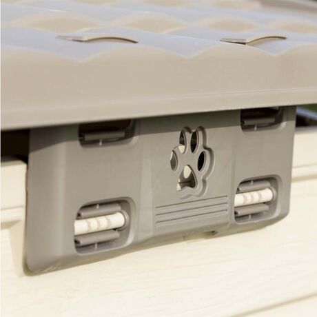 BAMA Ιταλίας Σπίτι Σκύλου 110x94x77cm X LARGE με Ρυθμιζόμενη Οροφή και Αφαιρούμενο Πάτωμα 15kg Μπεζ/Καφέ BUNGALOW LARGE