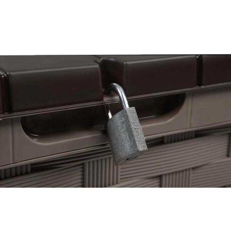 Μπαούλο 157.5x75x63.5cm 634lt Αποθήκευσης Πλαστικό MASSIF με Καπάκι-Κάθισμα Μαύρο STARPLAST