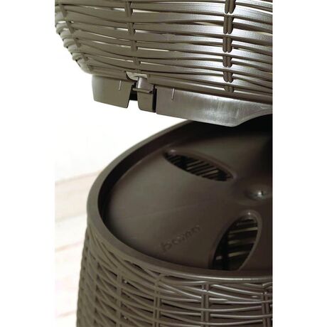 BAMA ITALY Διπλό Κρεβατάκι Κατοικίδιων-Σκαμπό 52x50x55cm RATTAN + 2 Μαξιλάρια PASHA Ανθρακί