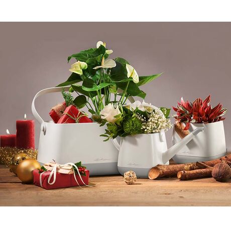 LECHUZA YULA Ποτιστήρι 30x14x21.5cm 1.7lt Πλαστικό Λευκό-Γκρι Γερμανίας