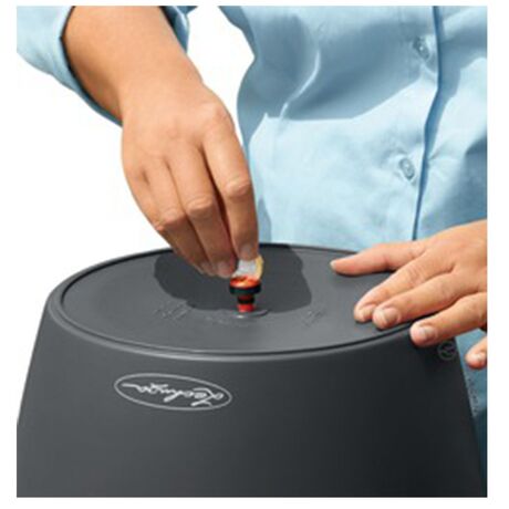 LECHUZA Classico 35 Επιδαπέδια Γλάστρα Ø34.5x32.5cm Αυτοποτιζόμενη Ανθρακί Γερμανίας