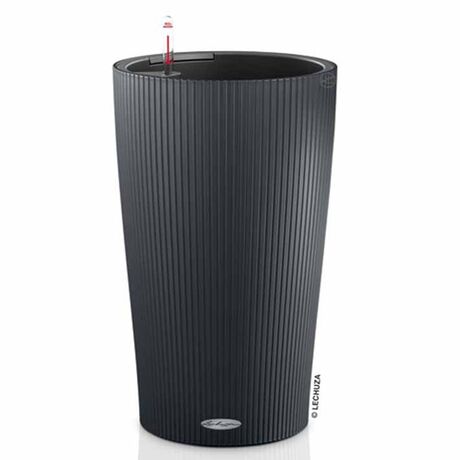 LECHUZA CILINDRO 32 Επιδαπέδια Γλάστρα Ø32x56cm Αυτοποτιζόμενη με Δοχείο Φύτευσης Ανθρακί Γερμανίας
