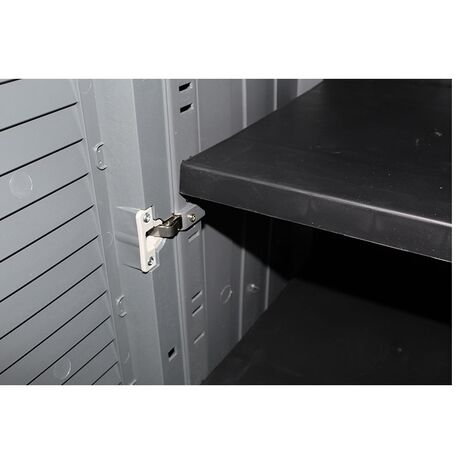 ARTPLAST Ιταλίας Παπουτσοθήκη-Ντουλάπα 68x37x84cm με 3 Ράφια-4Αποθηκευτικούς Χώρους 10kg Μεταλλικούς STRONG Μεντεσέδες Γκρι Σκούρο EASYLINE