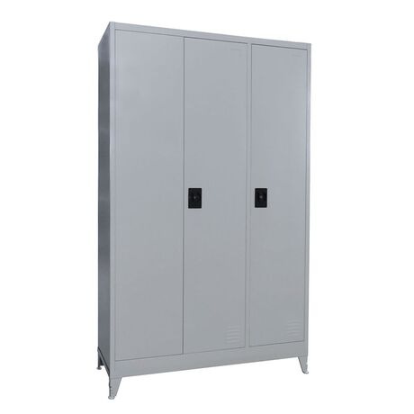 STEELEN Μεταλλική Ντουλάπα 115x45x191cm Γαλβανιζέ 3φυλλη με 5 Ράφια και Ρυθμιζόμενα Πόδια -7 Αποθηκευτικοί Χώροι 56.5kg