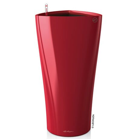 LECHUZA Delta 40 Premium Επιδαπέδια Γλάστρα Ø39x75.5cm Αυτοποτιζόμενη με Δοχείο Φύτευσης Μπορντό Γυαλιστερή Γερμανίας