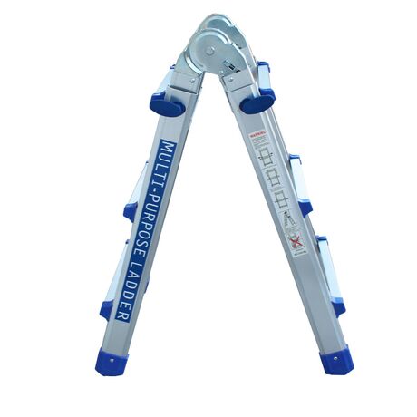 Σκάλα Αλουμινίου Επαγγελματική 4x3 Σκαλιά Μέγιστο Ύψος 287 εκατοστά Αντοχή 150kg Βάρος 9.4kg Πιστοποίηση EN131