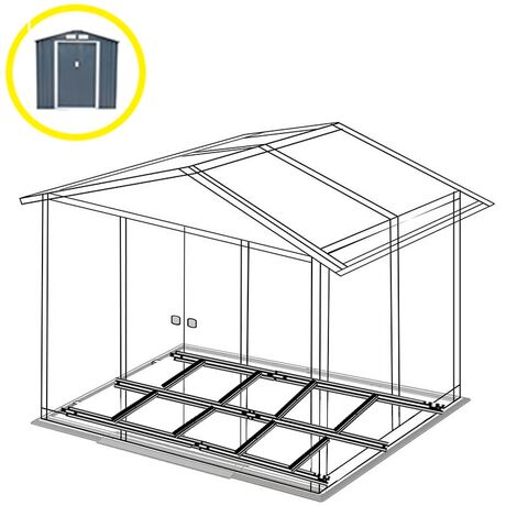STEELEN Βάση-Πλαίσιο Δαπέδου Γαλβανιζέ Μέταλλο για την Αποθήκη-Σπιτάκι Κήπου 453.1001E