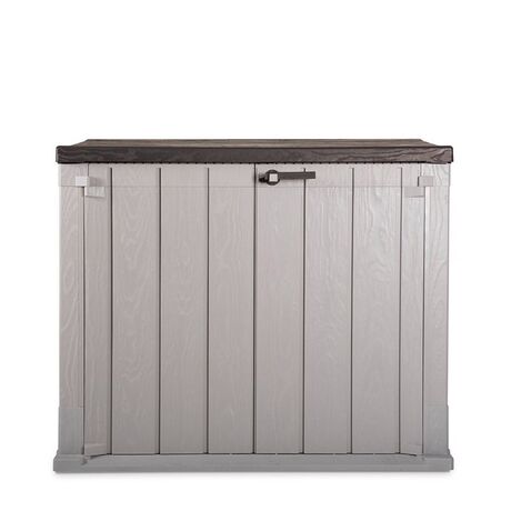 TOOMAX Ιταλίας Αποθήκη Κήπου Βαρέως Τύπου Πλαστική 842lt 129.5x74.5x111cm 20.5kg MASSIF STORER PLUS TAUPE GREY/BROWN