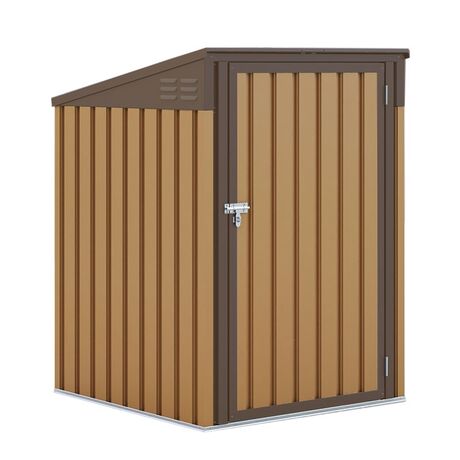 STEELEN Μεταλλική Αποθήκη Κήπου-Σπιτάκι Κήπου 97x100x131cm (3.2'x3.3') 0.9m² Γαλβανιζέ POLLY A ΚαφέSTEELEN Μεταλλική Αποθήκη Κήπου-Σπιτάκι Κήπου 97x100x131cm (3.2'x3.3') 0.9m² Γαλβανιζέ POLLY A Καφέ