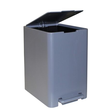 Κάδος Μπάνιου με Πεντάλ 13.5lt 18.5x25x29cm με Εσωτερικό Κάδο 7lt 0.82kg Πλαστικό SOFT CLOSE Γκρι Τιτανίου Ελλάδας