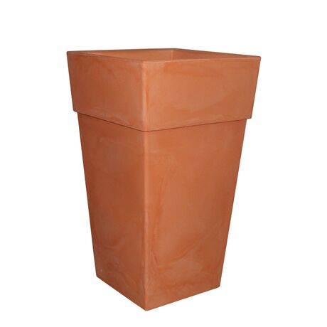 BAMA ITALY Γλάστρα Βαρέως 50x50x87.5cm 78lt Τύπου Γίγας 7.7kg Πλαστική Κεραμιδί PIRAMIDE