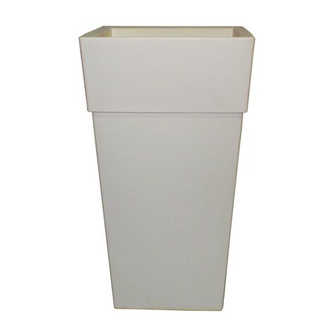 BAMA ITALY Γλάστρα Βαρέως Τύπου 40x40x70cm 62.5lt Γίγας 4.5kg Πλαστική Λευκή PIRAMIDE