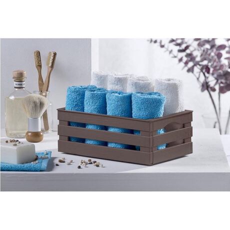 BAMA Ιταλίας Τελάρο Πολλαπλών Χρήσεων 25x31x11.5cm Πλαστικό με Όψη Ξύλου Καφέ Γκρι TINA 2