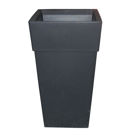 BAMA ITALY Γλάστρα Βαρέως Τύπου 50x50x87.5cm 78lt Γίγας 7.7kg Πλαστική Ανθρακί PIRAMIDE