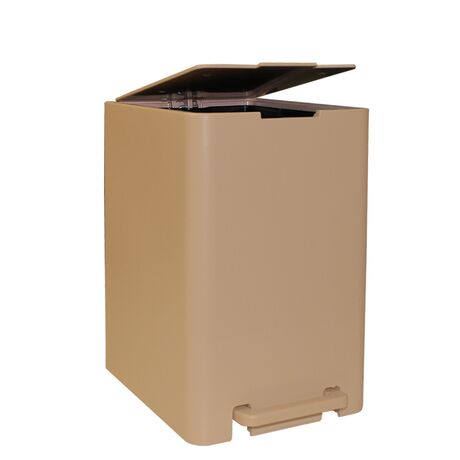 Κάδος Μπάνιου με Πεντάλ 13.5lt 18.5x25x29cm με Εσωτερικό Κάδο 7lt 0.82kg Πλαστικό SOFT CLOSE Μπεζ Άμμου Ελλάδας