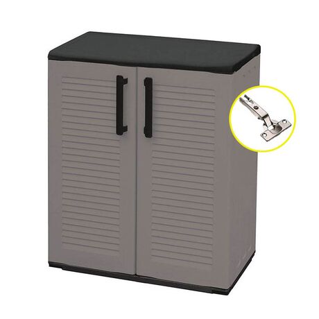 ARTPLAST Ιταλίας Παπουτσοθήκη-Ντουλάπα 68x37x84cm με 3 Ράφια-4Αποθηκευτικούς Χώρους 10kg Μεταλλικούς STRONG Μεντεσέδες Γκρι Σκούρο EASYLINE