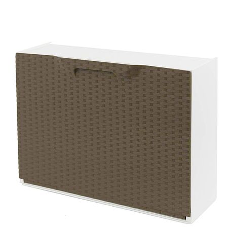 ARTPLAST Ιταλίας Παπουτσοθήκη Πλαστική Συναρμολογούμενη 51x17.3x41cm για 3 Ζευγάρια 2.5 kg RATTAN UNIKA Γκρι Καφέ - Μπεζ