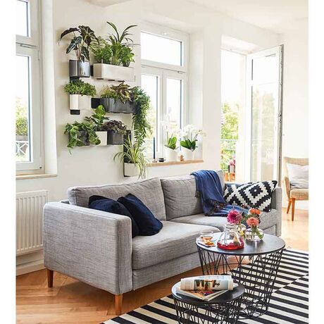 LECHUZA CUBE Glossy 16 Επιτραπέζια Γλάστρα 17x17x16cm Αυτοποτιζόμενη με Εσωτερικό Δοχείο White Gloss Γερμανίας