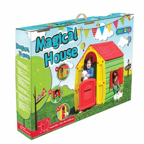 Παιδικό Σπιτάκι Κήπου 102x90x109cm Magical House Πράσινο-Κίτρινο με Κόκκινη Σκεπή STARPLAY