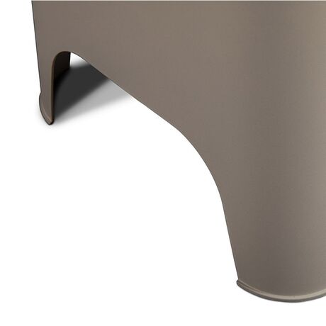 TOOMAX Ορθογώνιο Τραπέζι 59x39x36cm Πλαστικό Βάρος 3.4kg Petra Matte Taupe Grey Ιταλίας