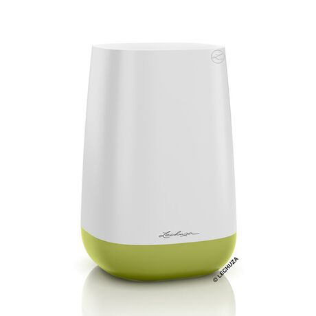 LECHUZA YULA Flower Διακοσμητικό Βάζο-Ανθοδοχείο 14x14x21cm White-Green Γερμανίας