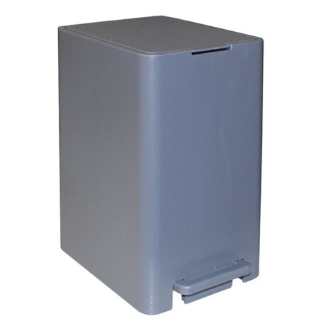 Κάδος Μπάνιου με Πεντάλ 17lt 18.5x26x37cm με Εσωτερικό Κάδο 10lt 1.04kg Πλαστικό SOFT CLOSE Γκρι Τιτανίου Ελλάδας